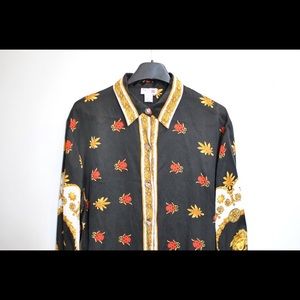 Vintage silky printed shirt